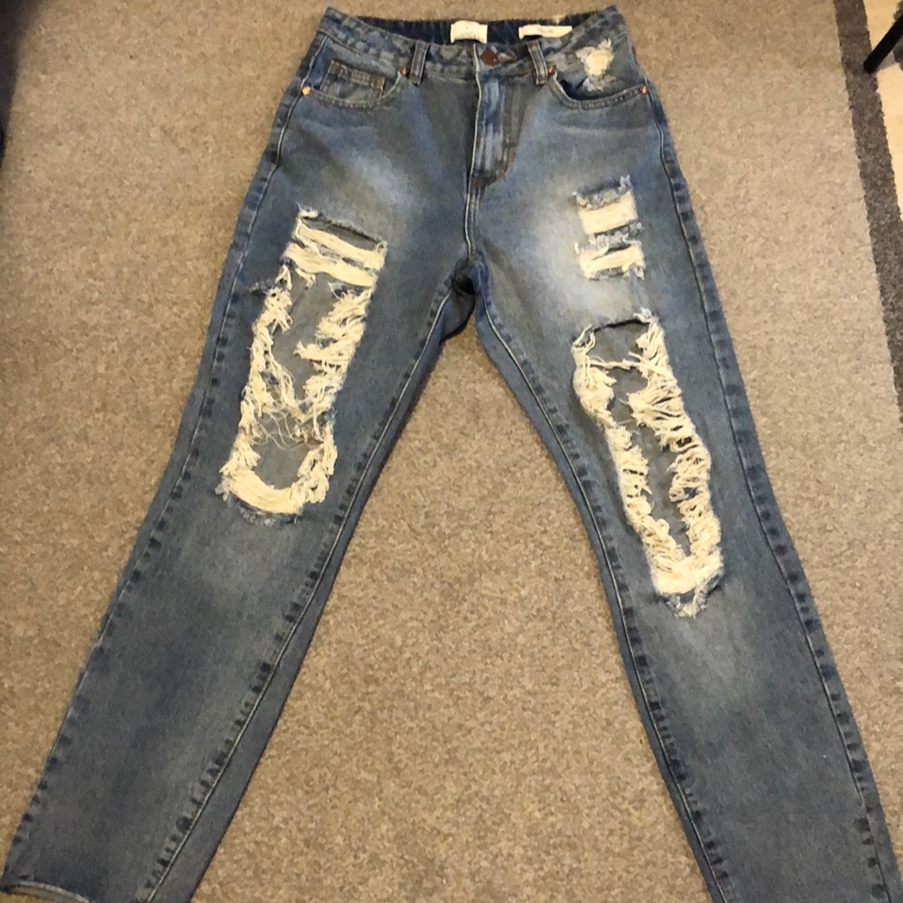 Cool 91 COTTON ON High 90s Distressed Jeans